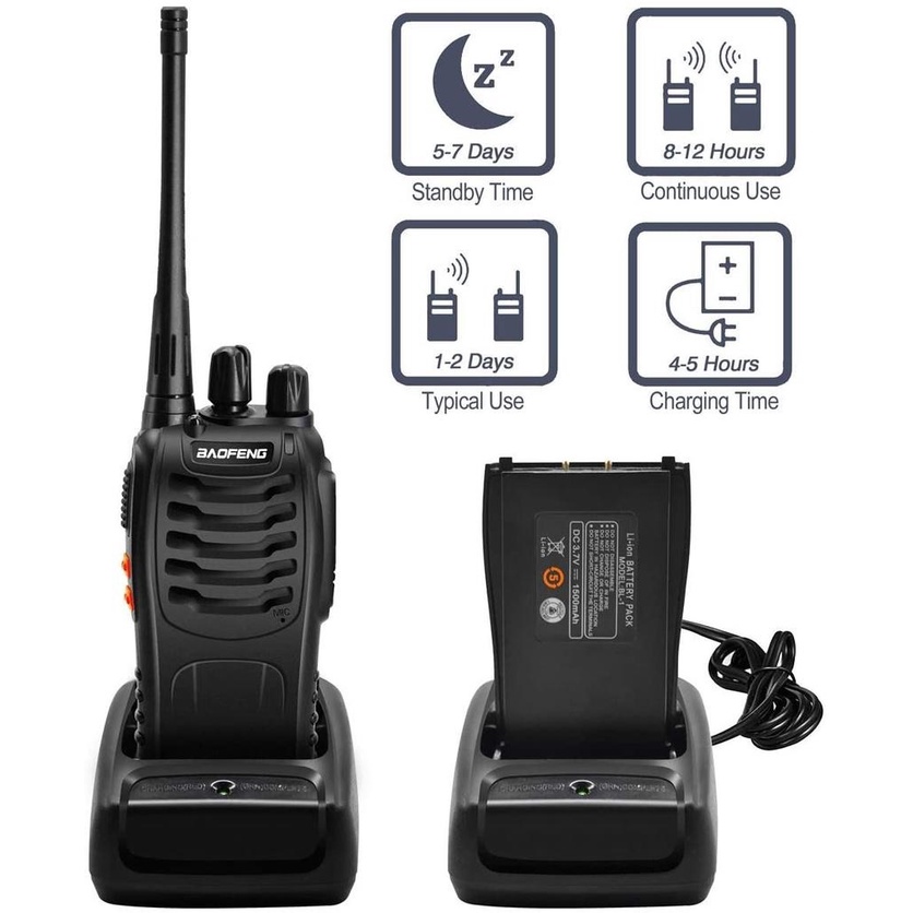 BAOFENG BF-888s - Single UHF Radio Walkie Talkie - Set Isi 2pcs