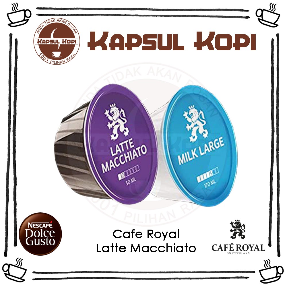 

Ecer Cafe Royal Latte Macchiato Kapsul Kopi Nescafe Dolce Gusto Compatible Import