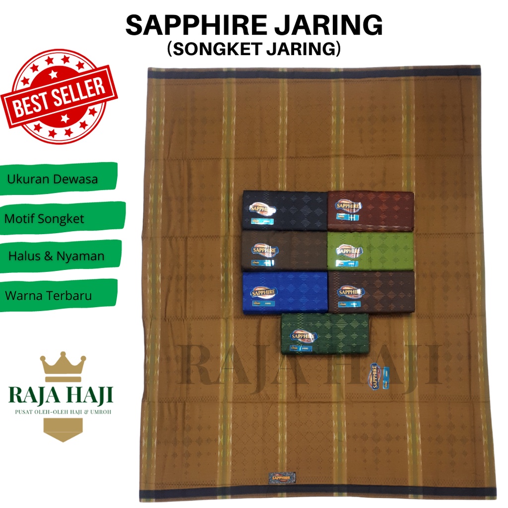 SARUNG SAPPHIRE JARING | SARUNG TENUN SAPPHIRE MOTIF JARING/SONGKET JARING | SARUNG SAPHIRE JARING