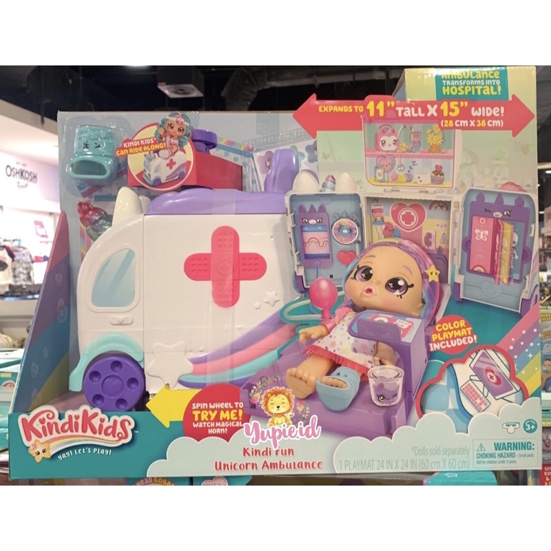 kindi kids hospital fun unicorn ambulance