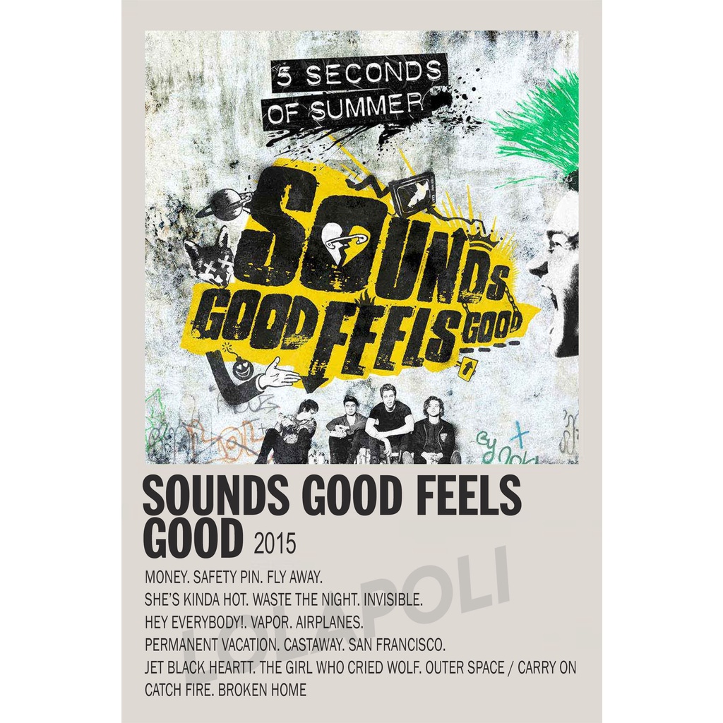 Poster Cover Album Sounds Good Feels Good - 5 Seconds of Summer