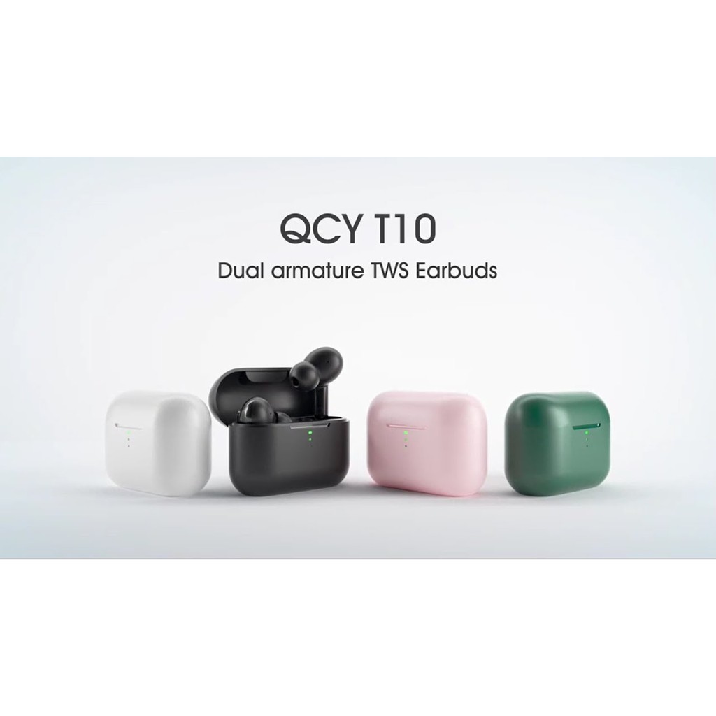 QCY T10 - Wireless Earphone Bluetooth 5.0 TWS with 600mAh Storage Box