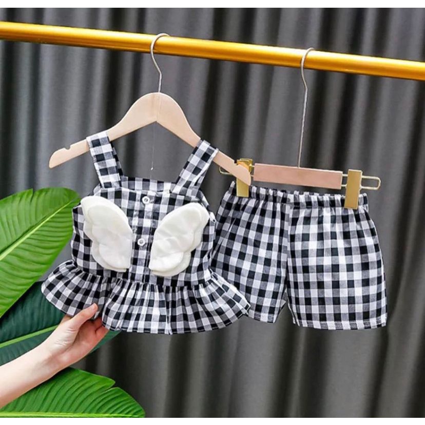 Baju Anak Satu SET/ Angel SET / Baju Setelan / Pakain Bayi cowok cewek / Baju Bayi Lucu / Motif lucu