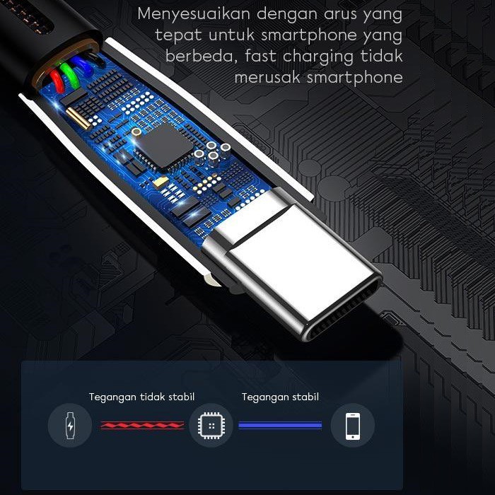 Kabel Data Fast Charging Vivan BTK-C 1M Cable Data Type C 3A USB-C - Garansi Resmi 1 Tahun