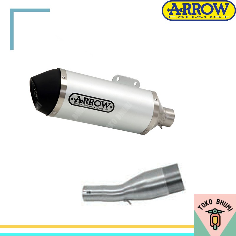 ARROW EXHAUST SLIP ON YAMAHA XMAX300 SILVER | KNALPOT MOTOR XMAX300 ORI 100% MEREK ARROW
