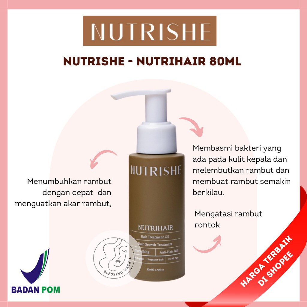 Jual Nutrishe Nutrihair Hair Treatment Oil 80mL
