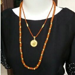 Kalung Toraja - Manik Kalapo Set + Giwang Mini