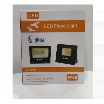 LAMPU Sorot LED FLOOD LIGHT Merk MIOSA 50Watt RD8050 Warna Putih white