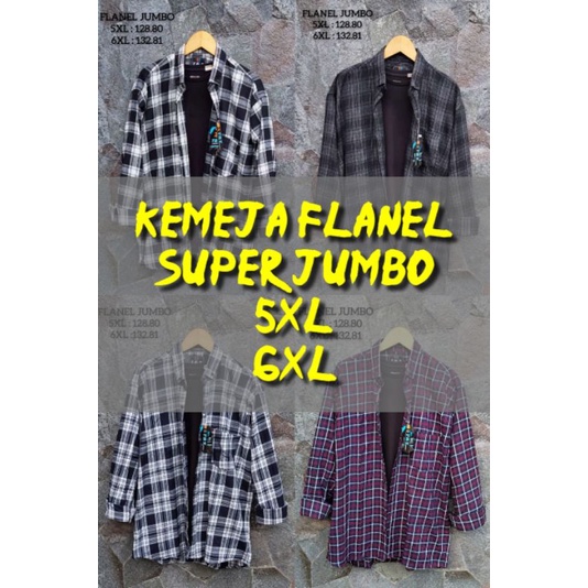 Kemeja flanel super jumbo XXXXXL  XXXXXL - kemeja flanel pria big size 5XL 6XL - kemeja flanel pria 