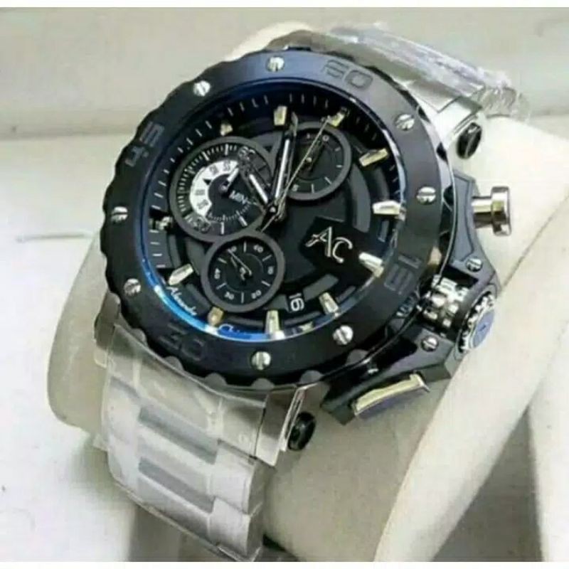 Jam Tangan Alexander Christie AC 9205 Men Tali Stainless Mesin Baterai Original