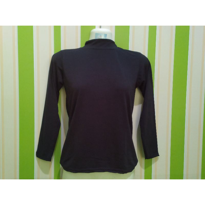 Inner Manset Baju Dewasa Lengan Panjang All Size Jersey Spandek  Standar Dan Jumbo Xxl To Xxxl  Premium / Dalaman Baju Kaftan Turtleneck Vayaon Hijab