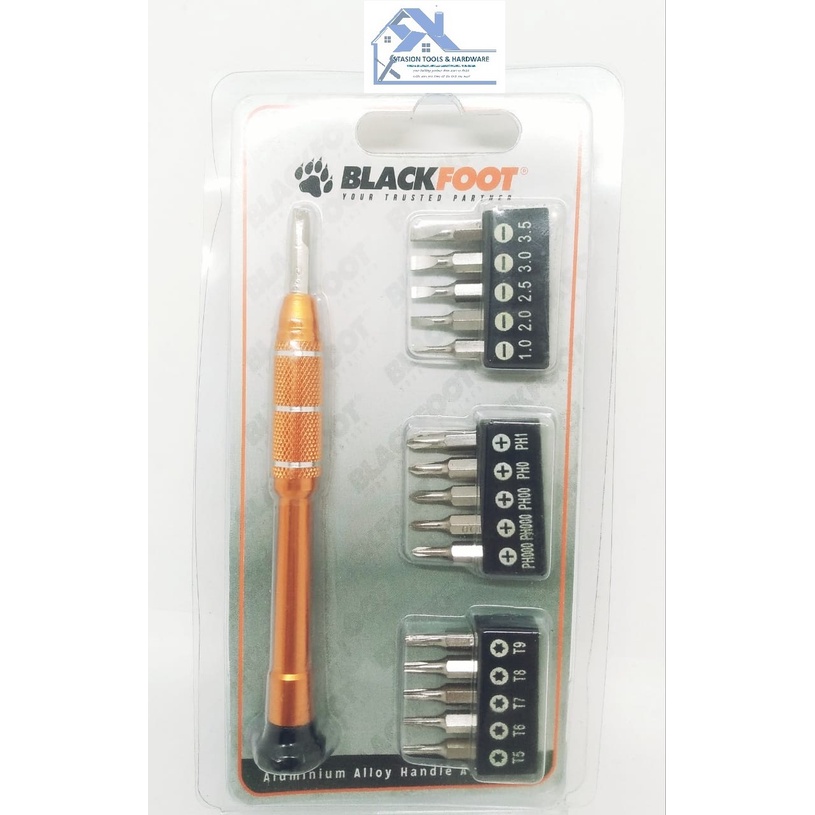 OBENG SET 17 PCS ALUMUNIUM BLACKFOOT-OBENG MAGNET-OBENG HP KACAMATA