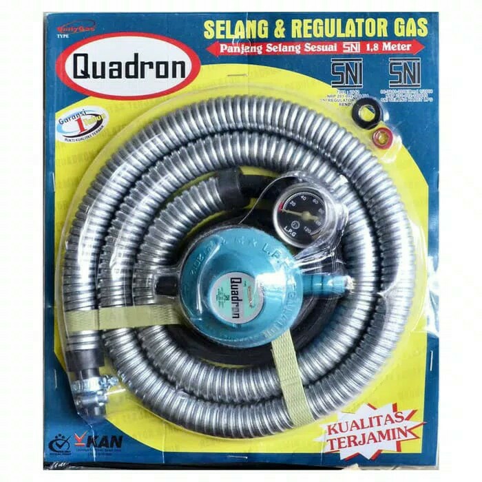 rizkyonline88 selang regulator plus meteran quadron QRQ-924E regulator set murah