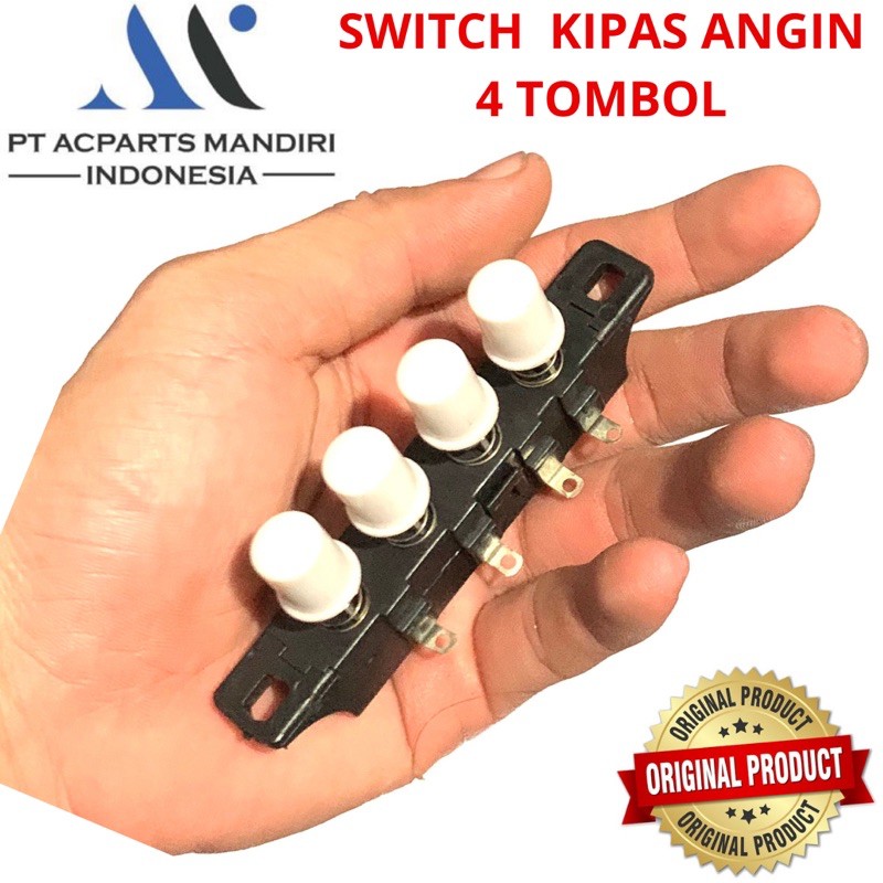 tombol switch saklar kipas angin 4 tombol ( bulat )