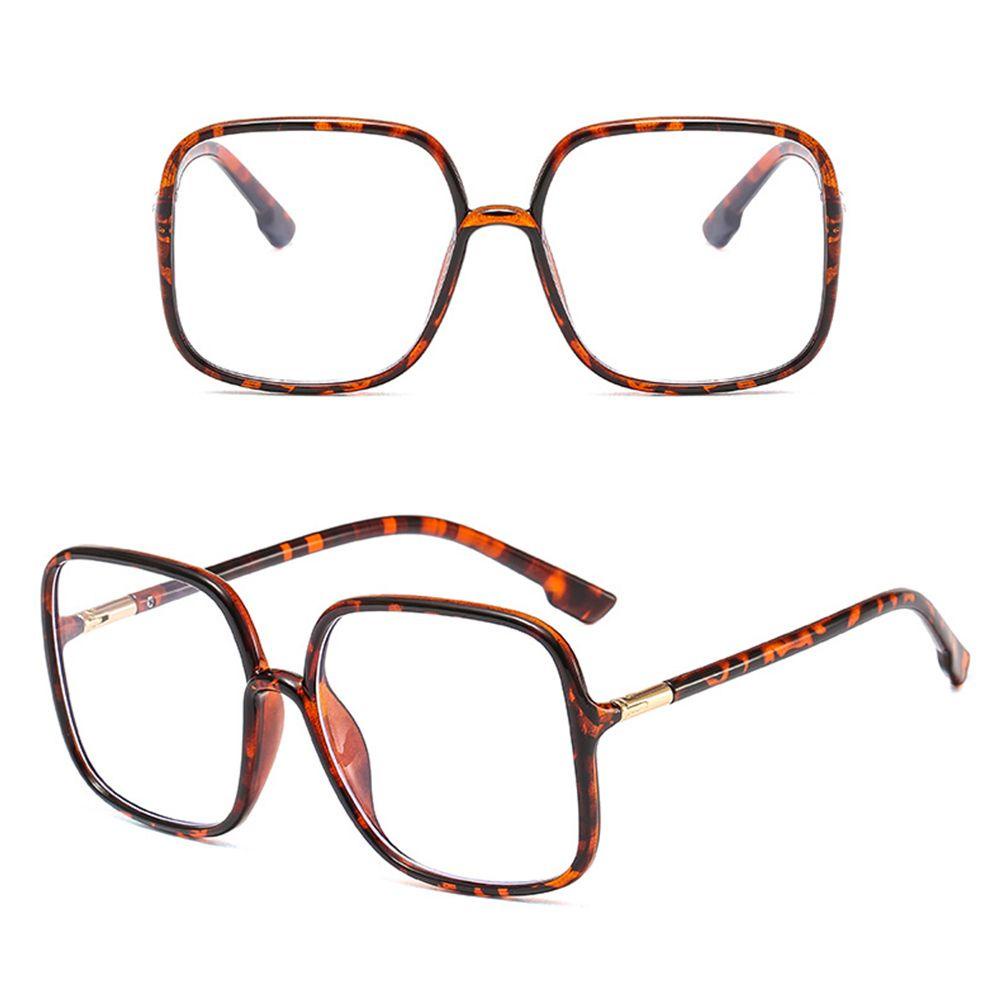R-flower Kacamata Persegi Wanita Pria Portabel Oversized Spectacles Optical Glasses