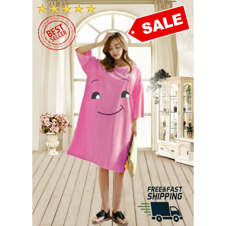 VISION ONLINE - DASTER KEKINIAN MURAH JUMBO WANITA DRESS/SMILE/IMUT