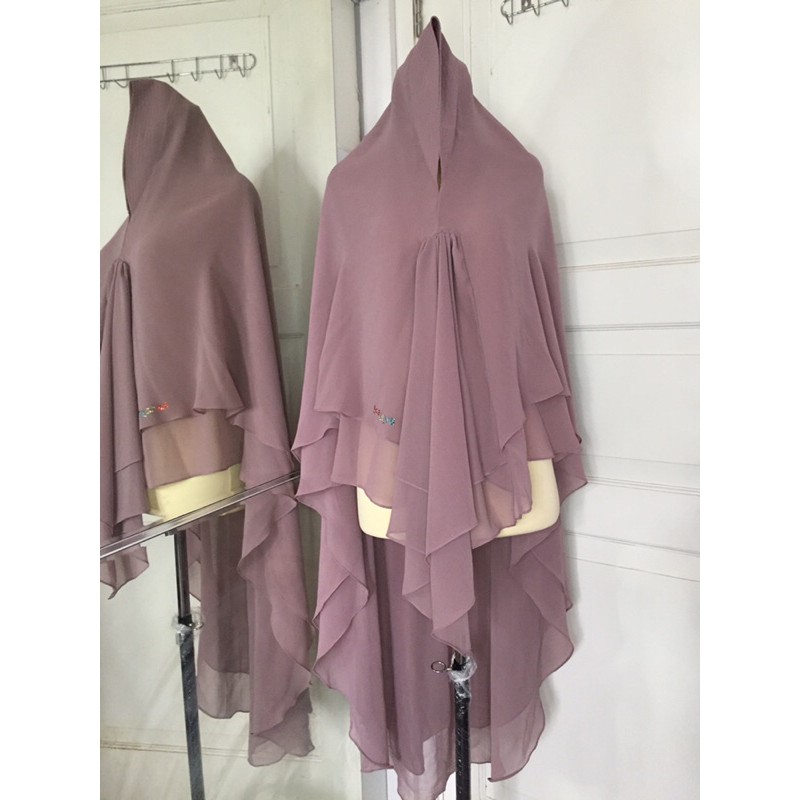 Preloved KHIMAR BY KANAYA DUSTY PINK