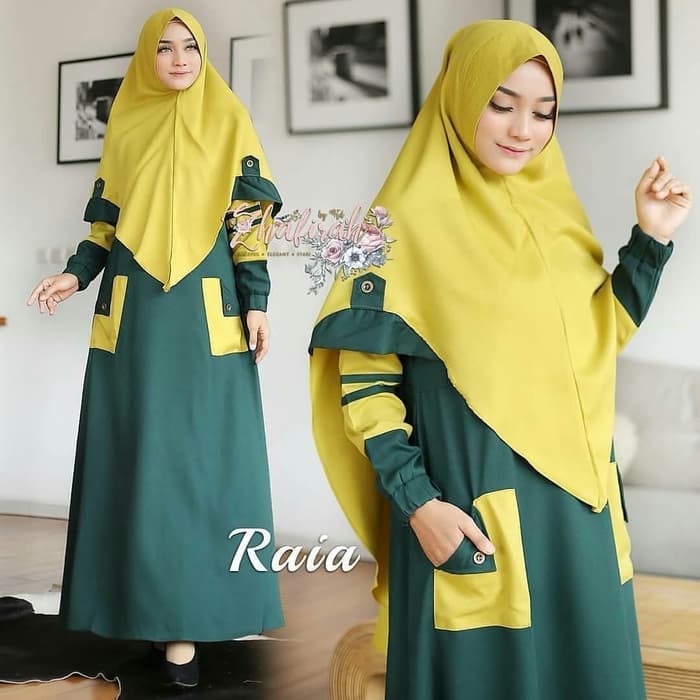 MURAH Pakaian atasan set muslimah sabyan ibu wanita Lia Syari Dress Balotelly Baju Wanita Gamis Baj