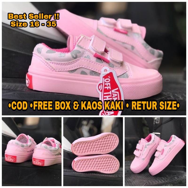 SEPATU ANAK VANS OLDSKOOL PINK PREMIUM HIGH QUALITY SEPATU ANAK PEREMPUAN KADO ANAK