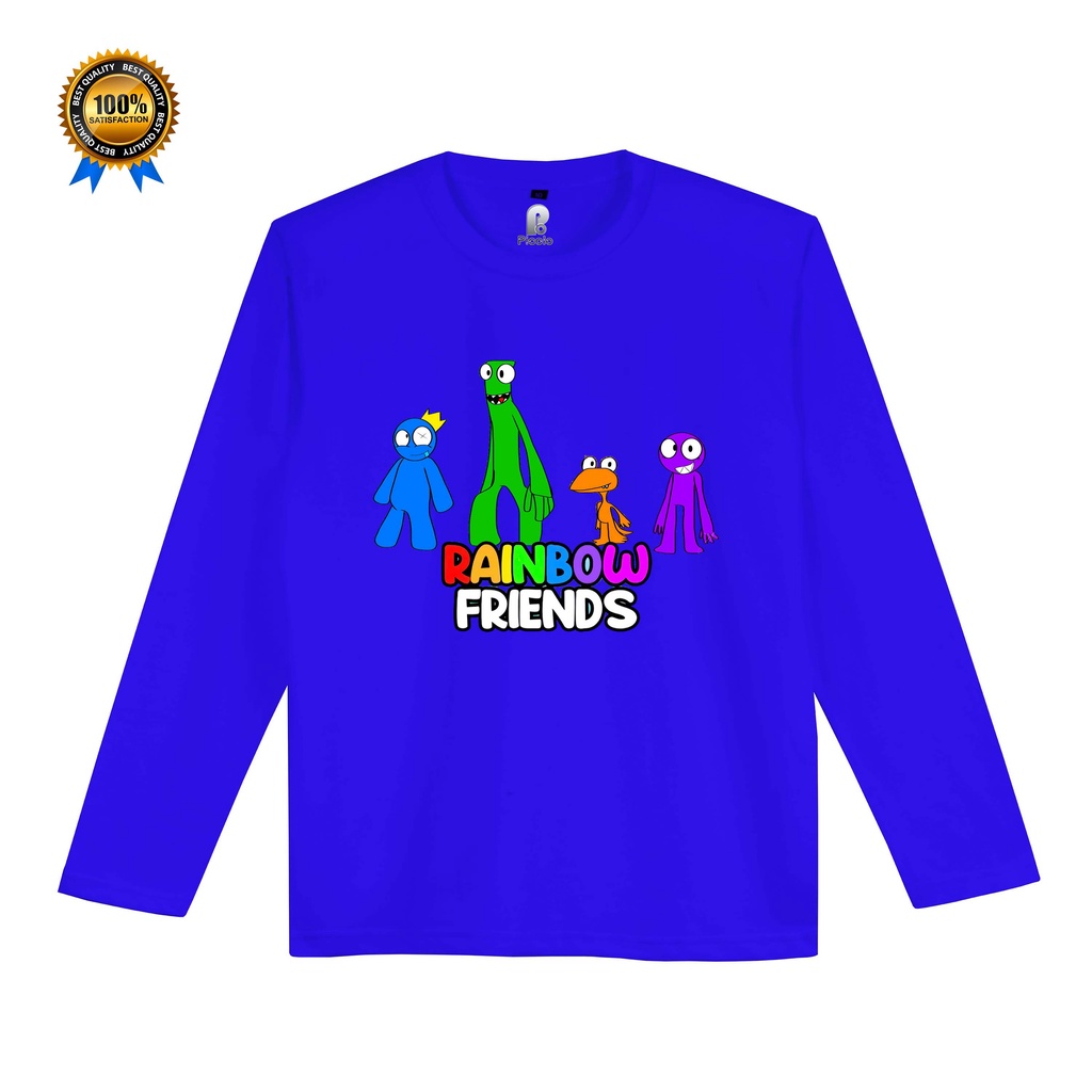 kaos anak rainbow freinds lengan panjang unisex