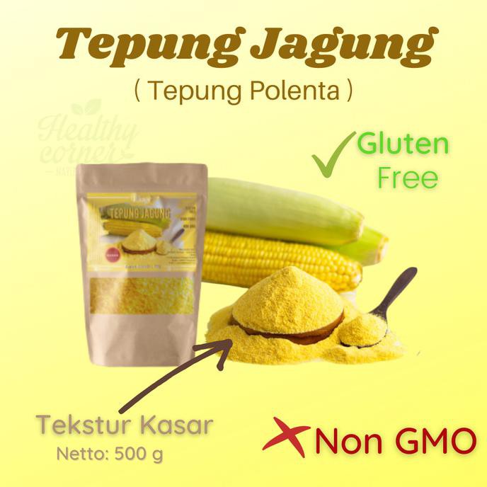 

Mugo - Tepung Jagung Polenta Corn Meal Kasar Gluten Free Non GMO 500 g DISKON