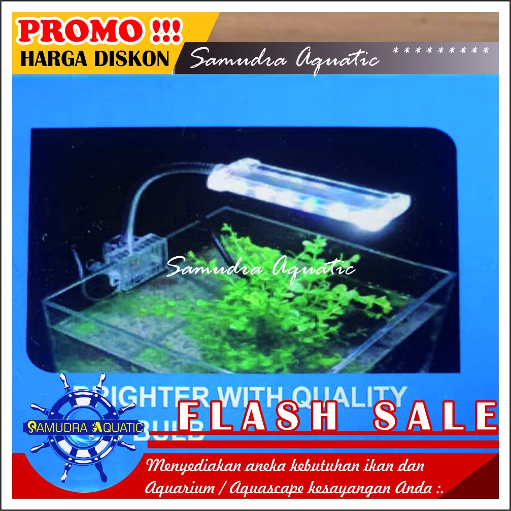 Lampu JEPIT LED 5 watt Aquarium Aquascape, HEMAT ENERGY, Lampu Samping Aquarium Aquascape (GRATIS Bublewrap)