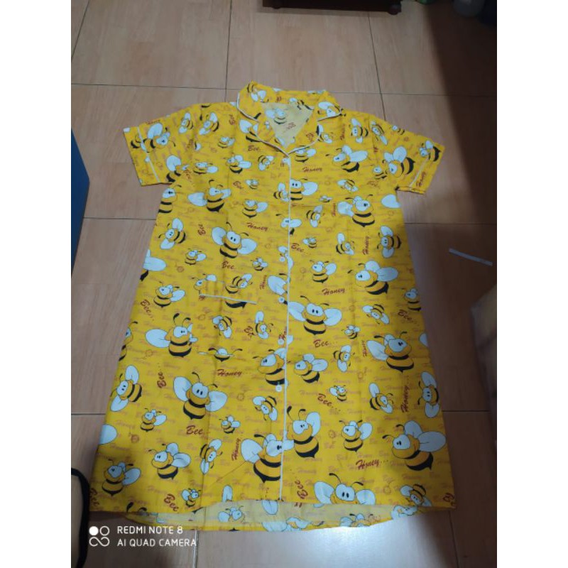 Baju tidur wanita/cewek katun Daster/piyama Daster kancing