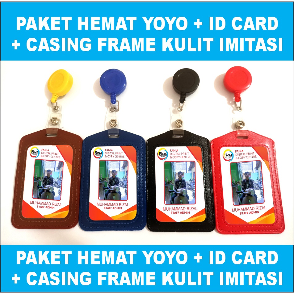 

PAKET HEMAT YOYO + ID CARD COSTUM + CASING FRAME KULIT IMITASI