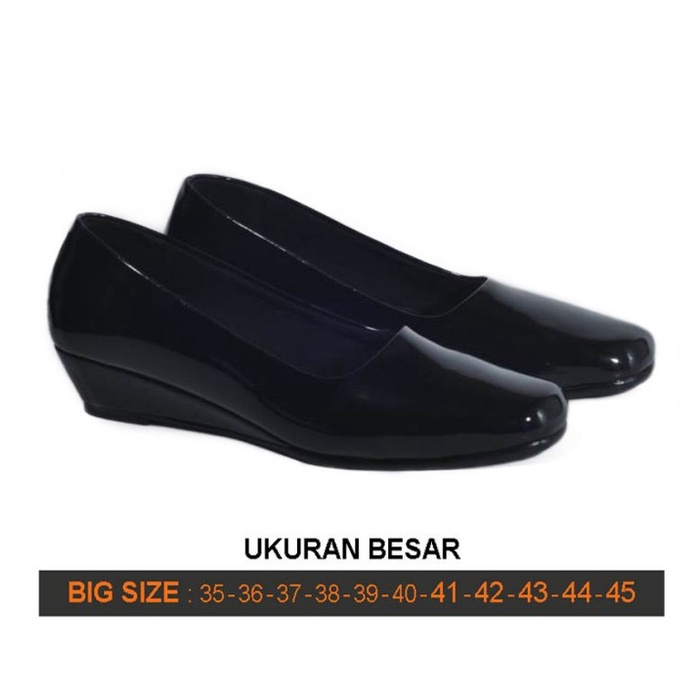 sepatu oxford ZG-027 ukuran besar Sepatu Formal Wanita wedges Pantofel Big Size Jumbo Ukuran 35-45