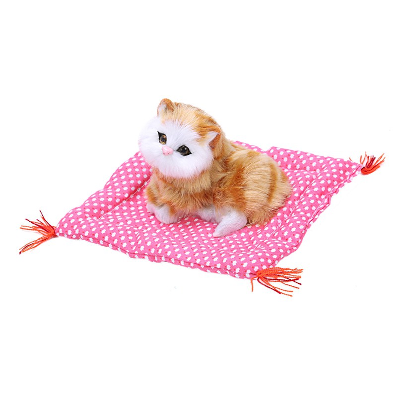 Cute Simulation Cat Toys With Sound Kittens Cat Toys Doll Plush Toys Gifts For Kids Boys Girls Shopee Indonesia
