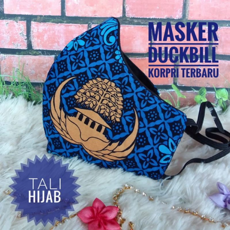 Masker duckbill batik KORPRI Terbaru