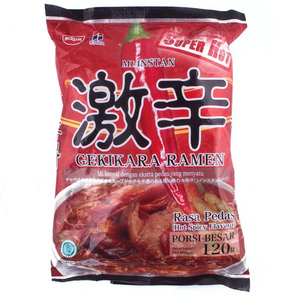 

Nissin GEKIKARA RAMEN Super Hot Spicy 120gr - Mie Instant Jepang
