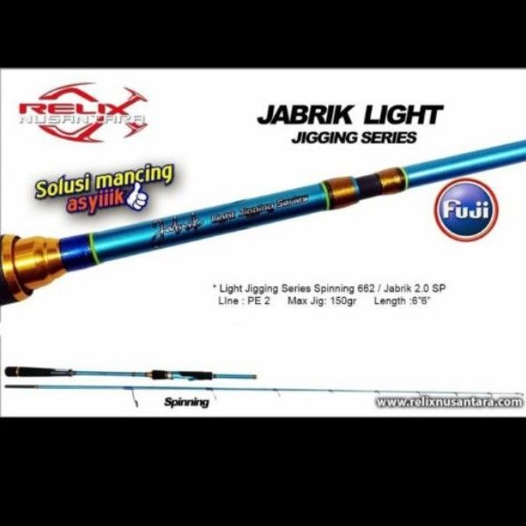 Rod RELIX NUSANTARA JABRIK LIGHT JIGGING SERIES 662SP / 198cm (Line Test PE.2.0)