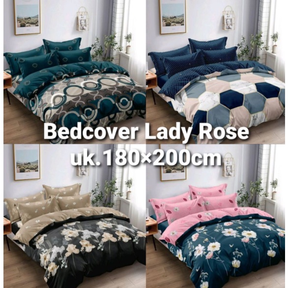 ⭐Mall57⭐ Bedcover Lady Rose 180/Bedcover Lady Rose uk.180/Bedcover set Lady Rose (RUMBAI)