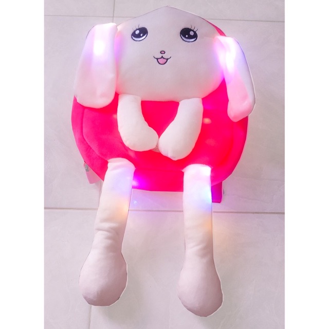 Tas Bunny Hat Lampu LED Tas Ransel Boneka Telinga Bergerak Import