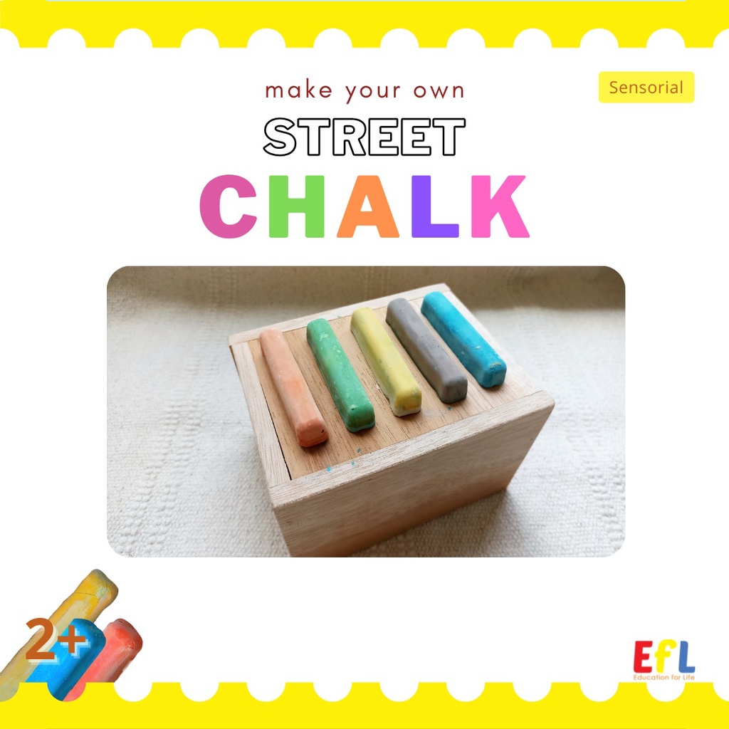 

Montessori DIY STREET CHALK / Kapur Tulis Warna / Kapur Warna