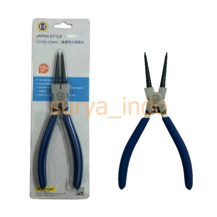 TANG SNAP RING 7&quot; TUTUP LURUS C-MART B0023-07 CIRCLIP PLIERS 175 MM