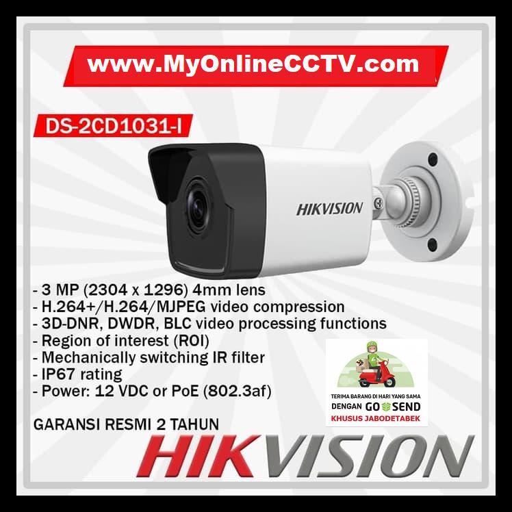 Ip Camera Hikvision Ds-2Cd1031-I 3Mp Cctv Outdoor Poe Wdr