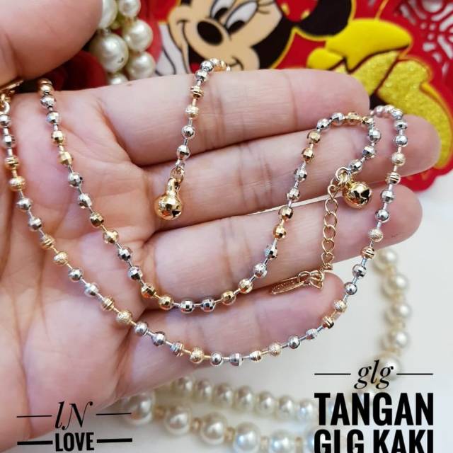 Xuping gelang tangan dan kaki lapis emas 24k 0901j