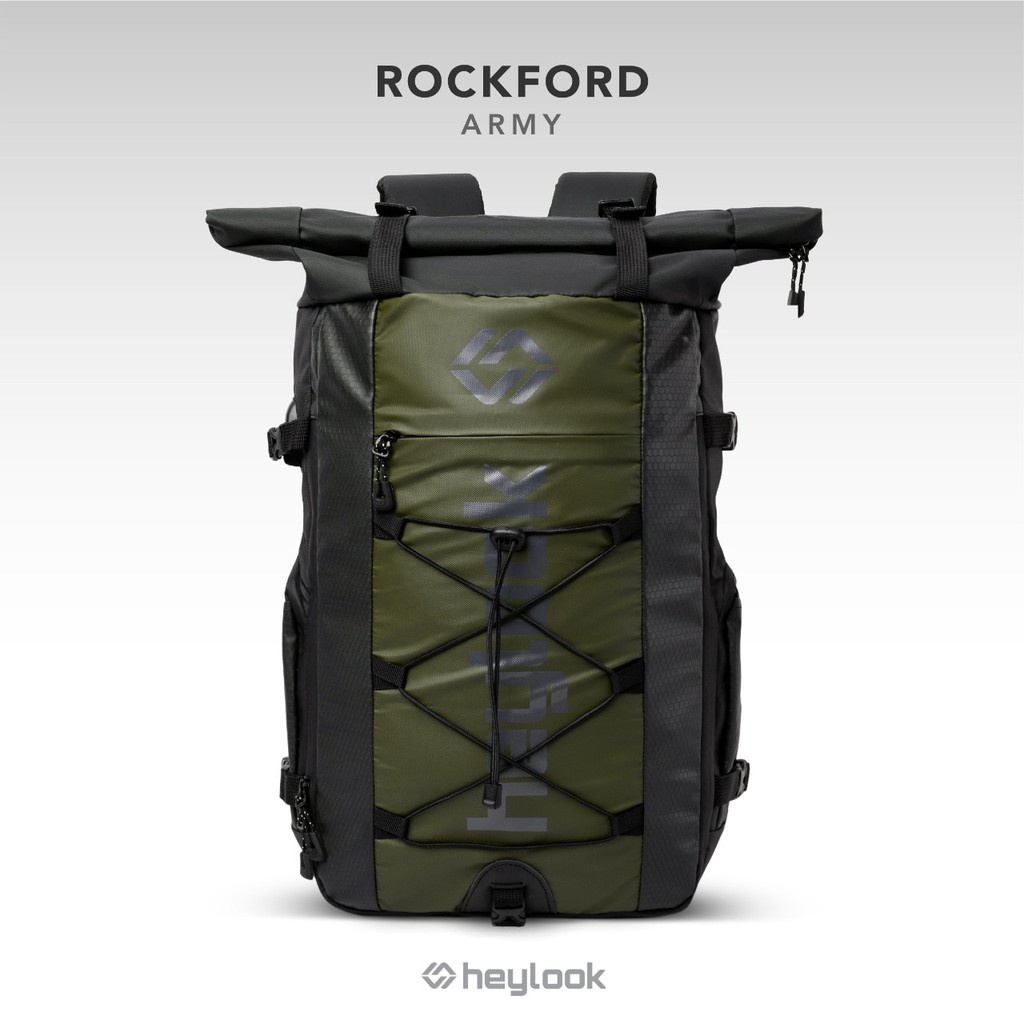 Tas Ransel Laptop Pria Waterproof Backpack Rockford Tas Punggung Tas Outdoor Anti Air Anti Sobek HEY