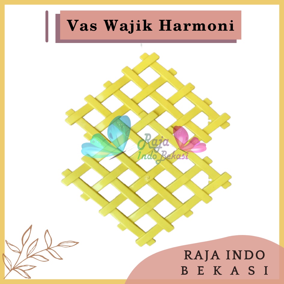 Pagar Wajik Harmoni Kuning Ornamen Bunga Vas Wajik Pagar, Jaring, Rambatan Plastik Ukuran Kecil Sedang Besar untuk Bunga Hias Artificial Hiasan Ruang Tamu Dinding Home Grosir Murah Wajik Putih / Breket/ Tatakan/ Pagar Plastik/ Bunga Plastik/ Rumput Plasti