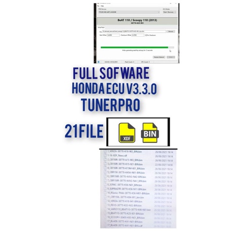 file bin dan xdf honda keihin 21 file + sofware