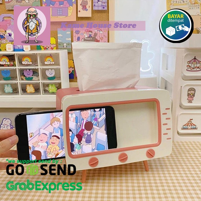 Phone Holder Tissue Box holder hp set tempat tisu