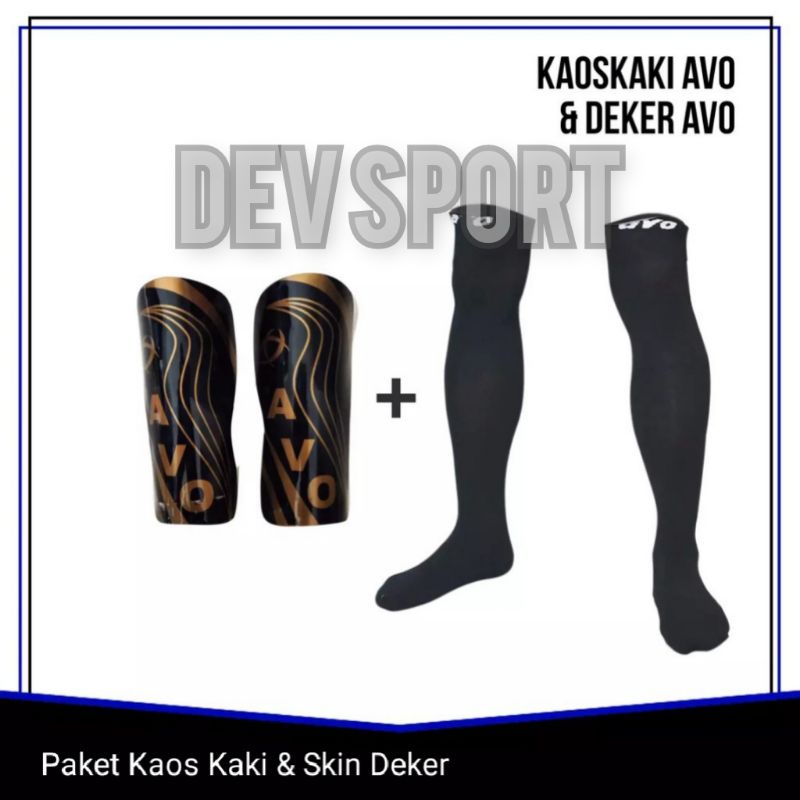 Paket Kaos Kaki Bola/Kaos kaki Panjang dan Skin Deker/lakop avo