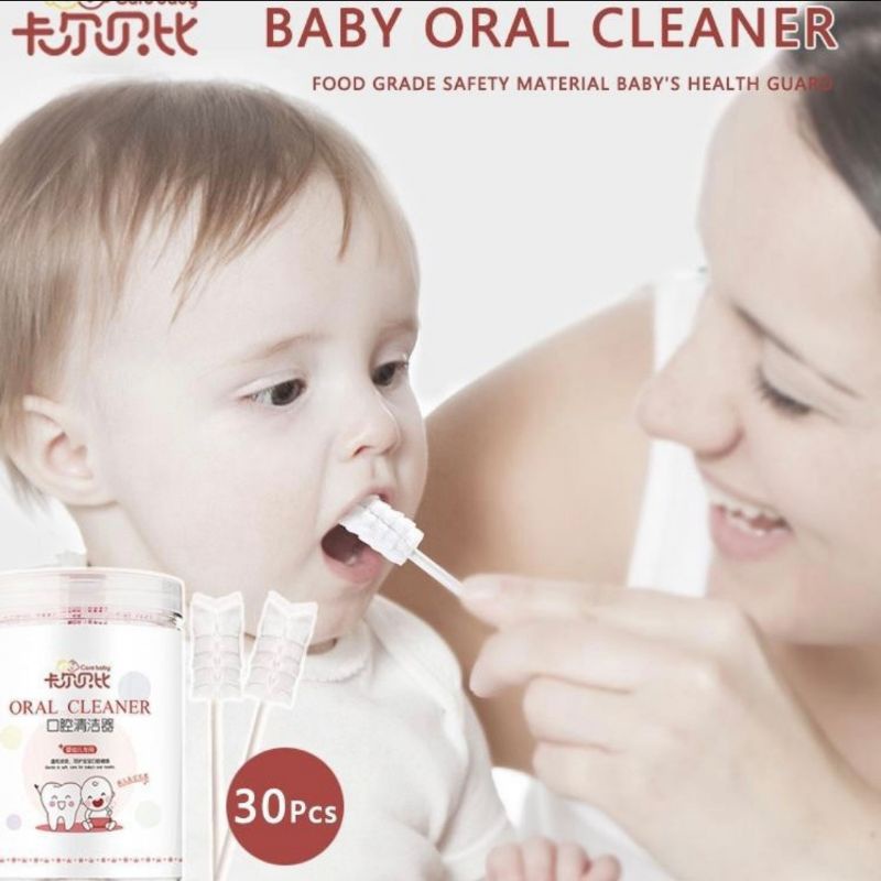 pembersih lidah bayi oral cleaner / Baby Oral Cleaner Cotton Toothbrush Oral Care baby kassa stick