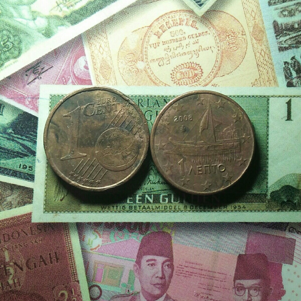 KM 151 - Koin 1 Euro Cent 2008 Variasi 2 Keping