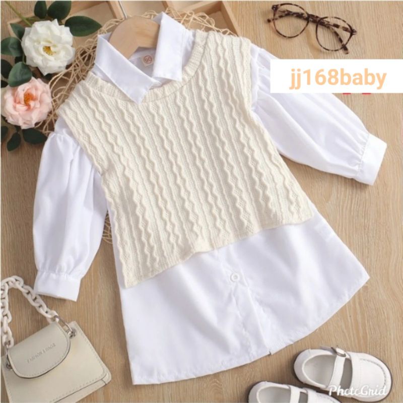dress blus kemeja anak import perempuan