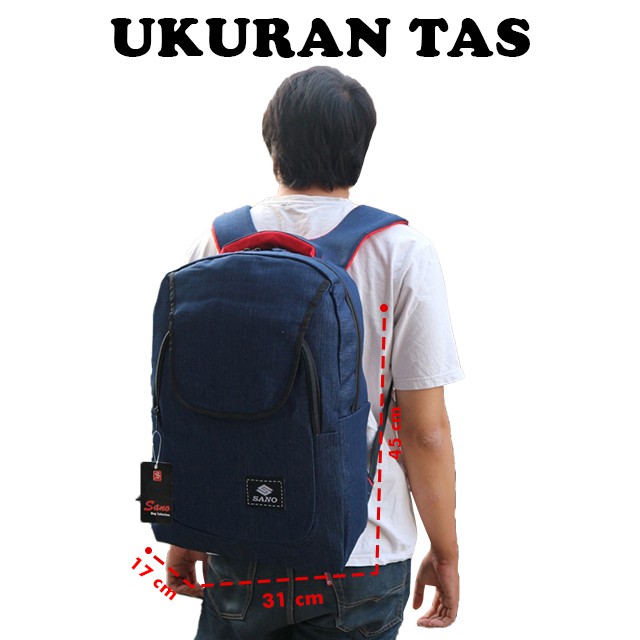 Tas Gendong Pria SMP SMA Ransel Punggung Laptop Backpack Distro Kanvas Keren Bagus Berkualitas Awet