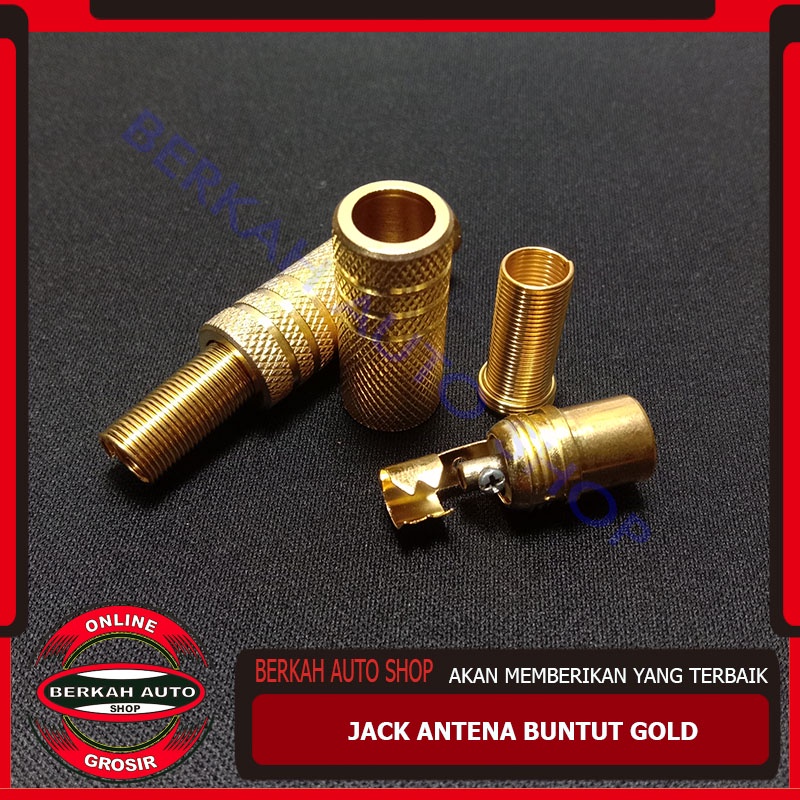 Jack antena tv buntut besi male gold kualitas bagus