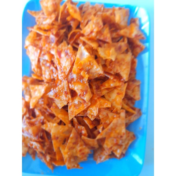 

pangsit goreng pedas Pangsit goreng kripik 1kg